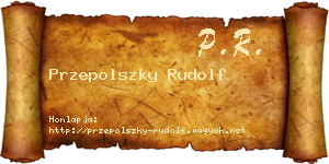 Przepolszky Rudolf névjegykártya