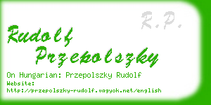 rudolf przepolszky business card